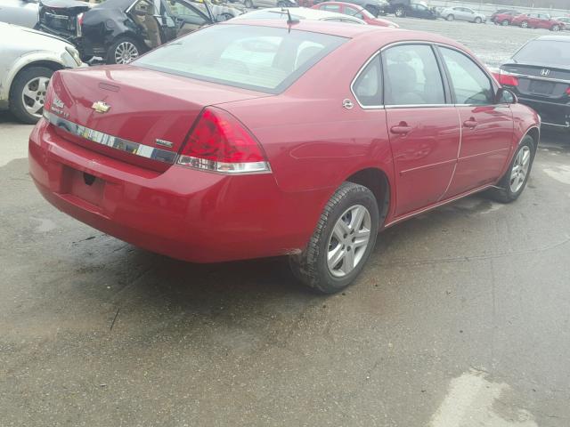 2G1WB58K379157280 - 2007 CHEVROLET IMPALA LS RED photo 4