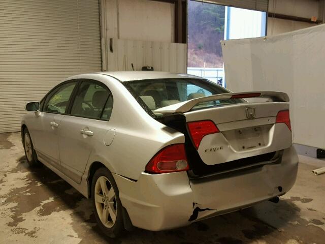 1HGFA16896L036742 - 2006 HONDA CIVIC EX SILVER photo 3