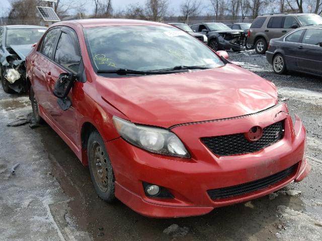 1NXBU40E39Z147950 - 2009 TOYOTA COROLLA BA RED photo 1