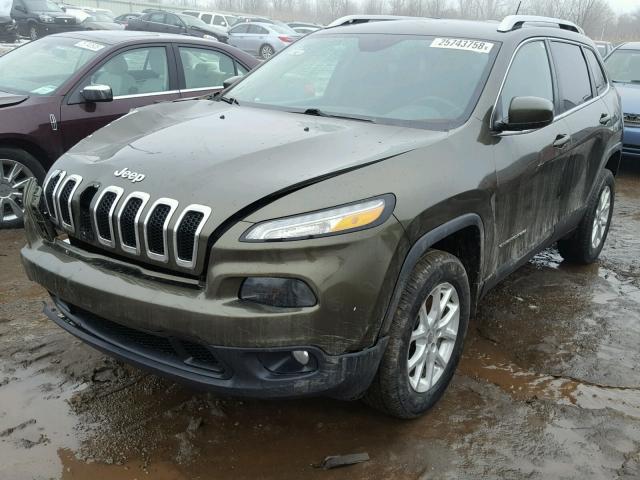 1C4PJMCB7FW696748 - 2015 JEEP CHEROKEE L GREEN photo 2