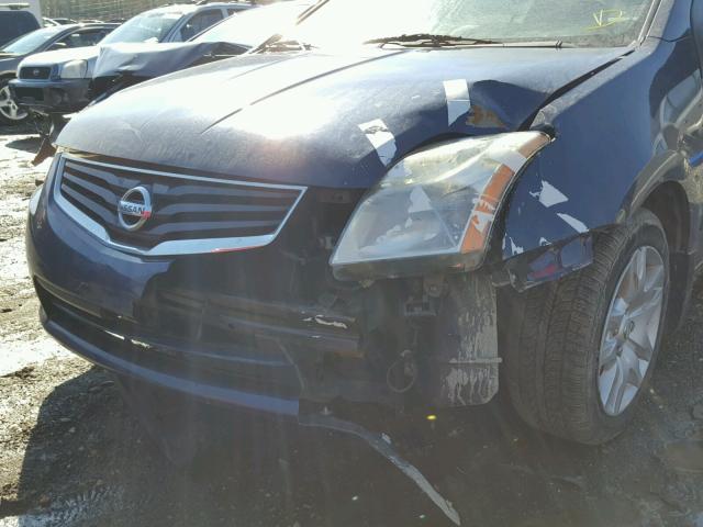 3N1AB6AP2AL615959 - 2010 NISSAN SENTRA 2.0 BLUE photo 9