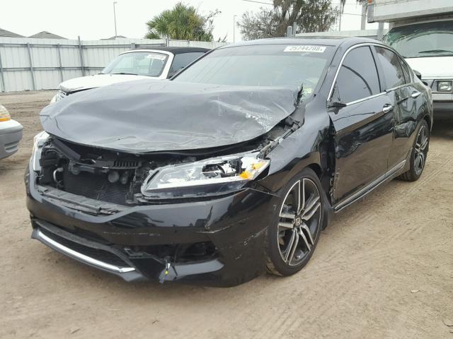 1HGCR2F53HA077289 - 2017 HONDA ACCORD SPO BLACK photo 2