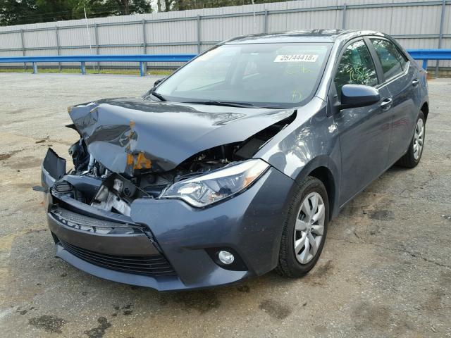 2T1BURHE0FC295827 - 2015 TOYOTA COROLLA L GRAY photo 2