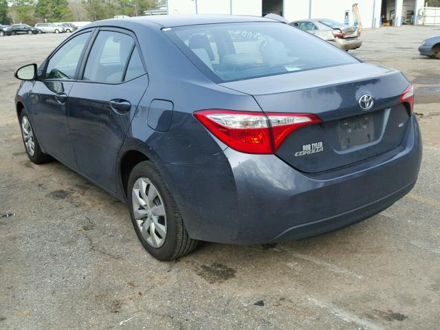 2T1BURHE0FC295827 - 2015 TOYOTA COROLLA L GRAY photo 3