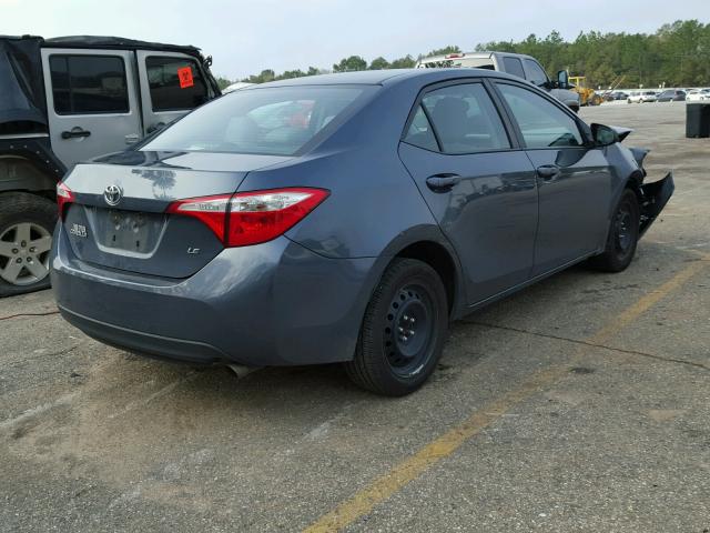 2T1BURHE0FC295827 - 2015 TOYOTA COROLLA L GRAY photo 4