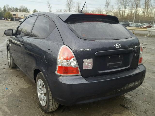 KMHCM3AC0BU201786 - 2011 HYUNDAI ACCENT GL GRAY photo 3