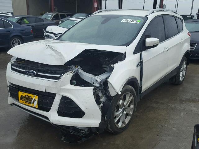 1FMCU0J99EUD00582 - 2014 FORD ESCAPE TIT WHITE photo 2