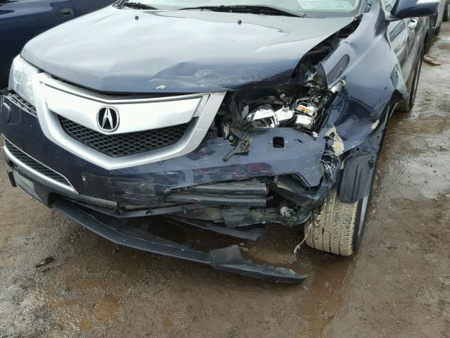 2HNYD2H67AH002749 - 2010 ACURA MDX TECHNO BLUE photo 9