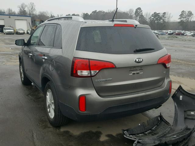 5XYKT4A78FG601162 - 2015 KIA SORENTO LX GRAY photo 3