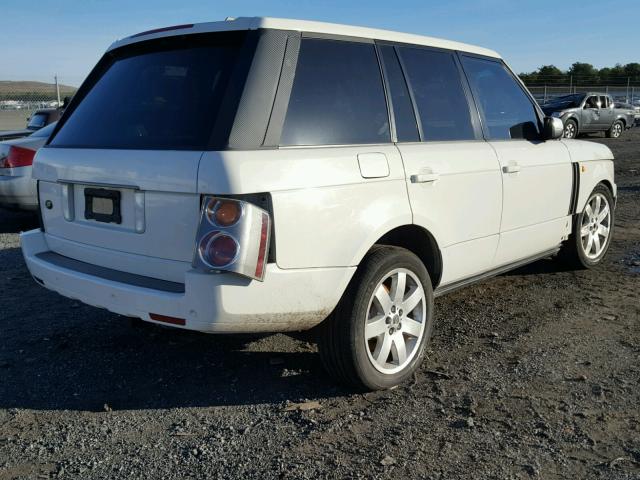 SALME15406A238334 - 2006 LAND ROVER RANGE ROVE WHITE photo 4