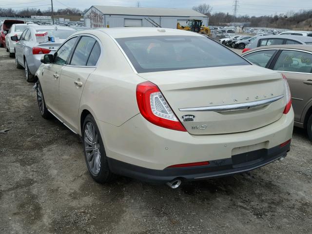 1LNHL9DK5FG608599 - 2015 LINCOLN MKS CREAM photo 3