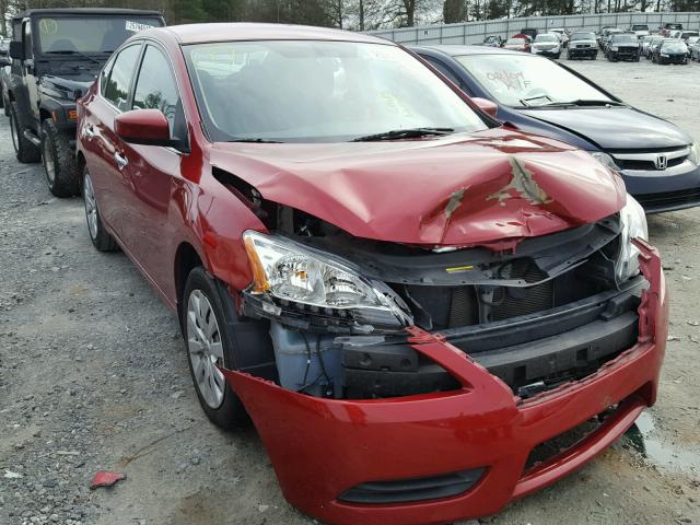 3N1AB7AP7EL631277 - 2014 NISSAN SENTRA S RED photo 1