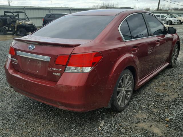 4S3BMBG64D3039357 - 2013 SUBARU LEGACY 2.5 RED photo 4