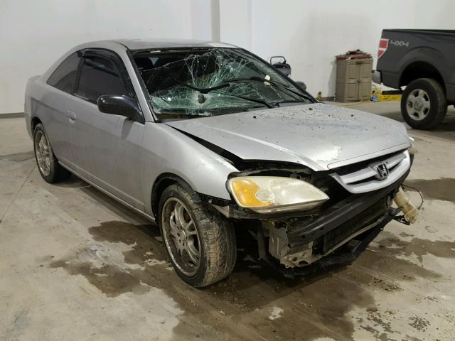 1HGEM215X2L078787 - 2002 HONDA CIVIC LX SILVER photo 1