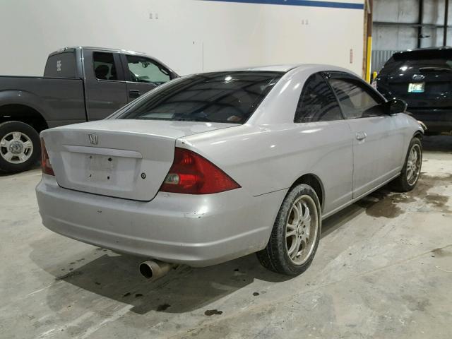 1HGEM215X2L078787 - 2002 HONDA CIVIC LX SILVER photo 4