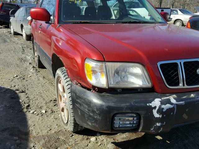 JF1SF65662H730285 - 2002 SUBARU FORESTER S RED photo 9