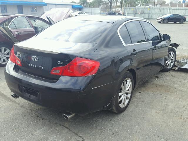 JNKBV61E37M723530 - 2007 INFINITI G35 BLACK photo 4