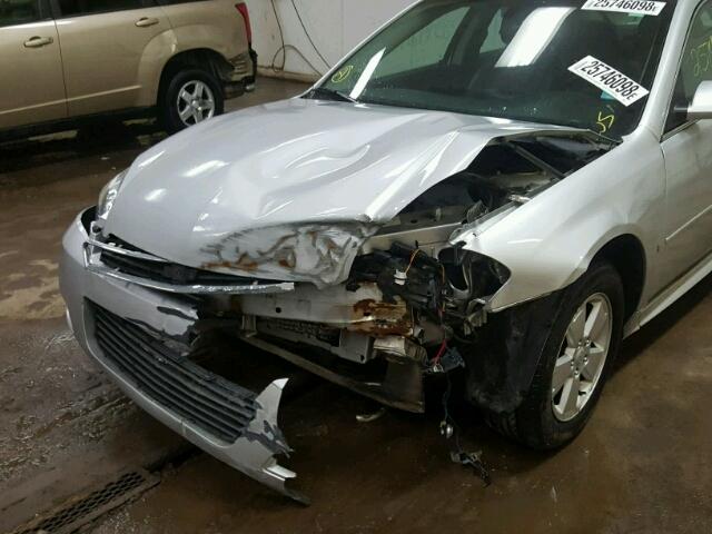 2G1WT57K891161387 - 2009 CHEVROLET IMPALA 1LT SILVER photo 9