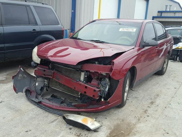 1G1ZT52805F314744 - 2005 CHEVROLET MALIBU LS 栗色 照片 2