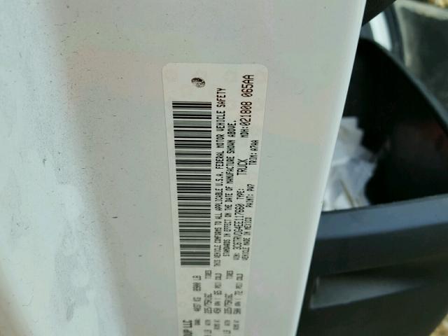 3C6TRVDG4EE117660 - 2014 RAM PROMASTER WHITE photo 10