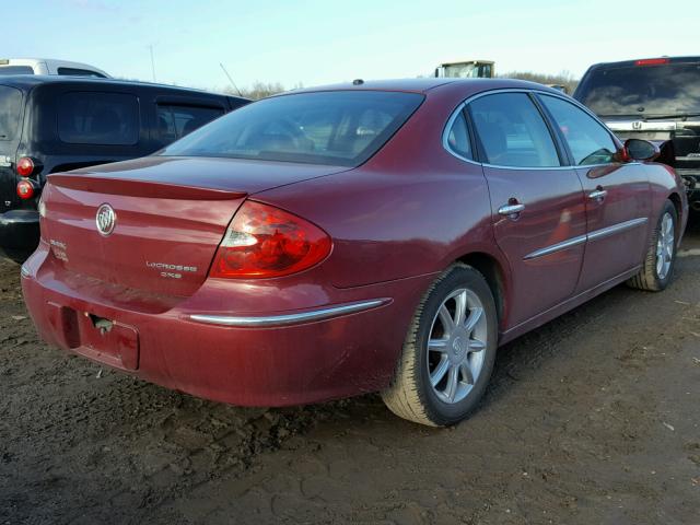 2G4WE567251226528 - 2005 BUICK LACROSSE C MAROON photo 4