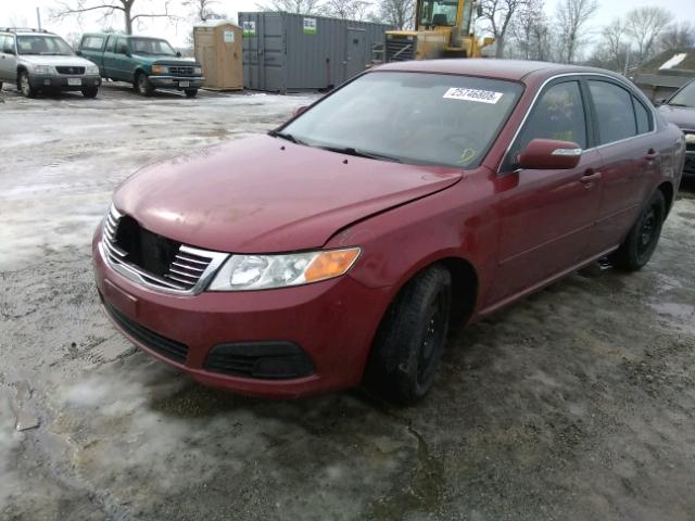 KNAGE228095357271 - 2009 KIA OPTIMA LX RED photo 2