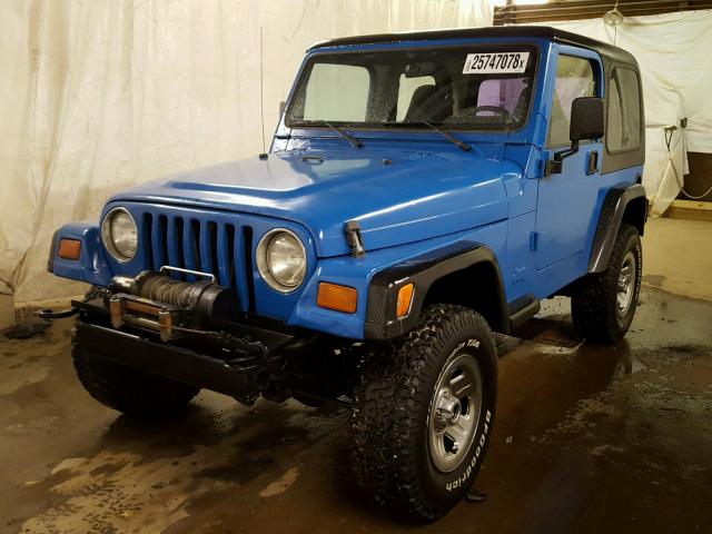 1J4FY19S1VP547557 - 1997 JEEP WRANGLER / BLUE photo 2