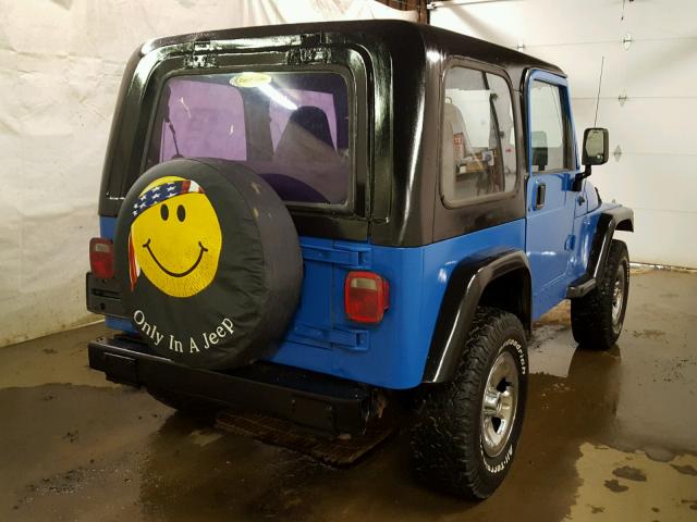 1J4FY19S1VP547557 - 1997 JEEP WRANGLER / BLUE photo 4