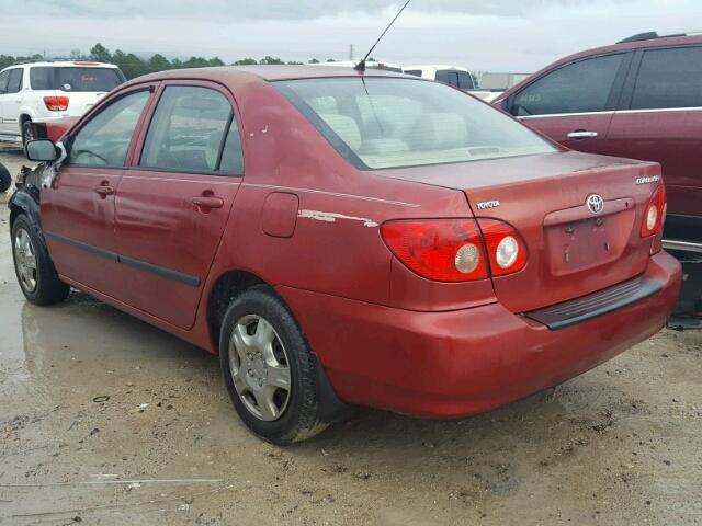 1NXBR32E27Z864300 - 2007 TOYOTA COROLLA CE RED photo 3