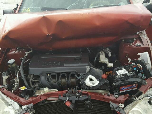 1NXBR32E27Z864300 - 2007 TOYOTA COROLLA CE RED photo 7