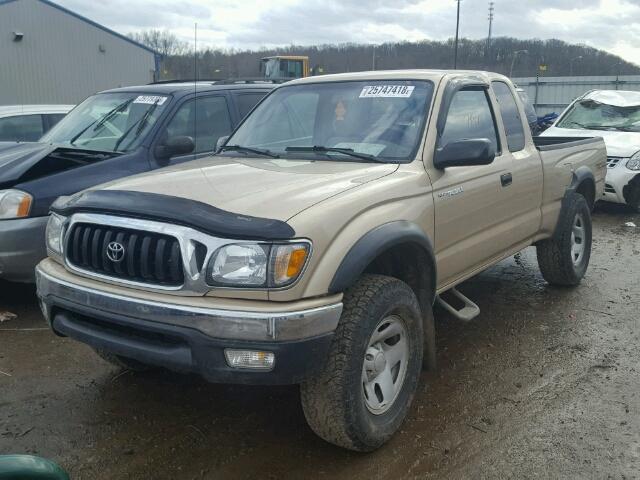 5TEWM72N43Z238342 - 2003 TOYOTA TACOMA XTR TAN photo 2