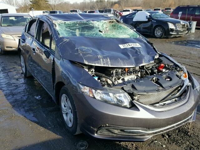 19XFB2F52EE253970 - 2014 HONDA CIVIC LX GRAY photo 1