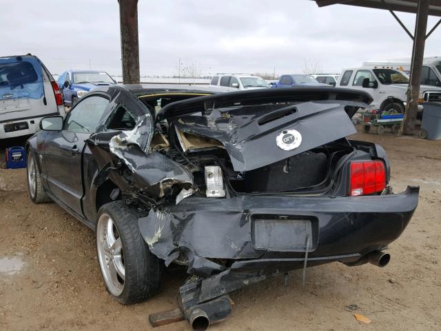 1ZVHT82H295101727 - 2009 FORD MUSTANG GT BLACK photo 3