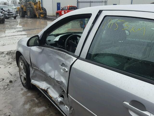 1G1AL55F187349623 - 2008 CHEVROLET COBALT LT SILVER photo 10