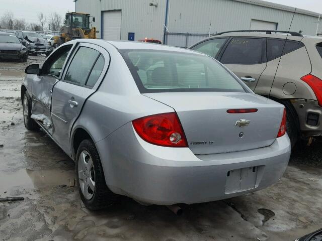 1G1AL55F187349623 - 2008 CHEVROLET COBALT LT SILVER photo 3