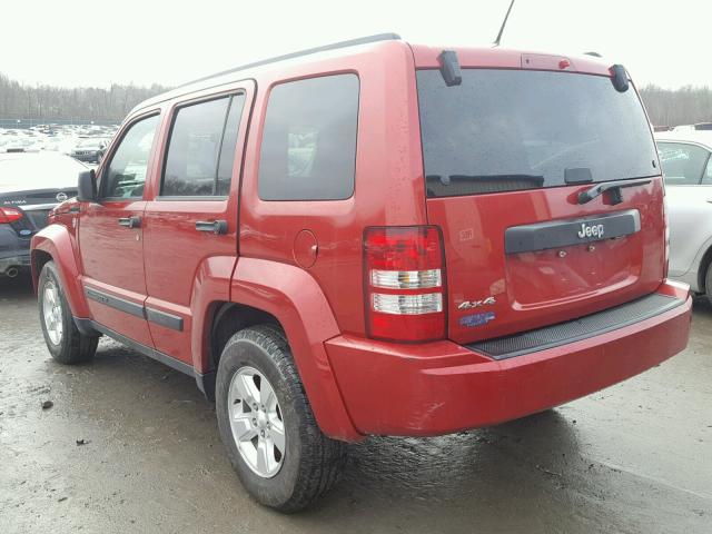 1J4PN2GK9AW166819 - 2010 JEEP LIBERTY SP RED photo 3