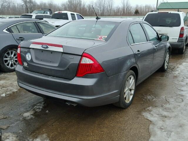 3FAHP0JA9BR324966 - 2011 FORD FUSION SEL GRAY photo 4