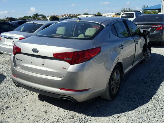 KNAGM4A73B5118830 - 2011 KIA OPTIMA LX GRAY photo 4