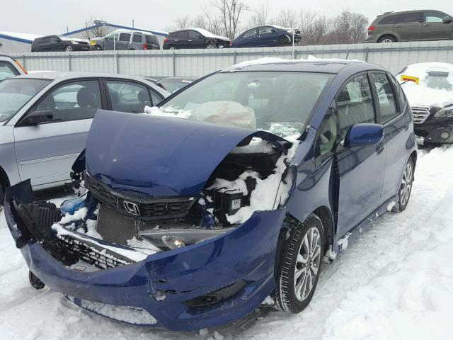 JHMGE8H50DC013655 - 2013 HONDA FIT SPORT BLUE photo 2