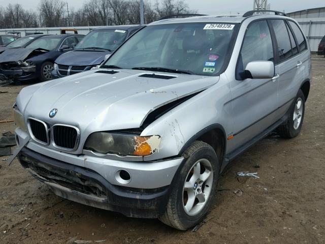 5UXFA53562LP57867 - 2002 BMW X5 3.0I SILVER photo 2