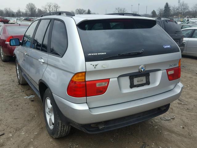 5UXFA53562LP57867 - 2002 BMW X5 3.0I SILVER photo 3