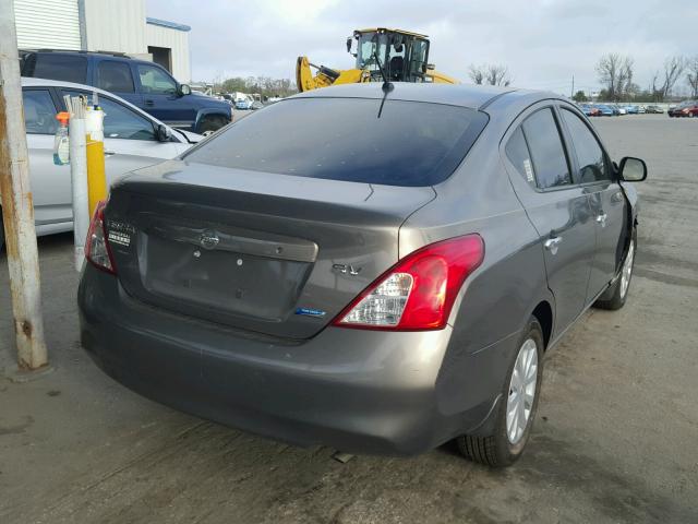 3N1CN7AP8CL863688 - 2012 NISSAN VERSA S GRAY photo 4