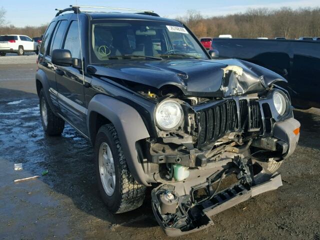 1J4GL48K84W293338 - 2004 JEEP LIBERTY SP BLACK photo 1