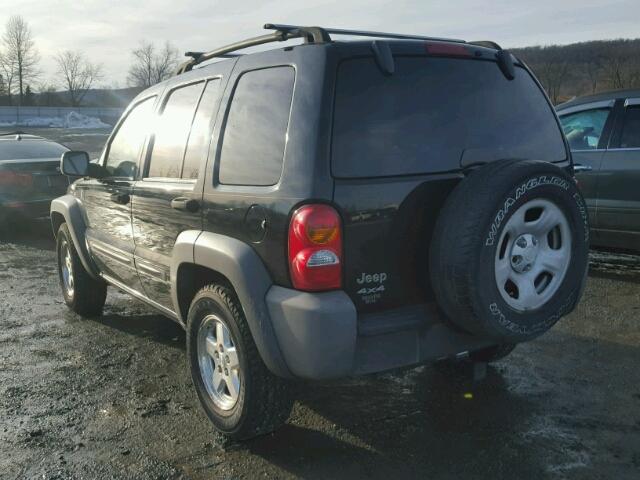 1J4GL48K84W293338 - 2004 JEEP LIBERTY SP BLACK photo 3