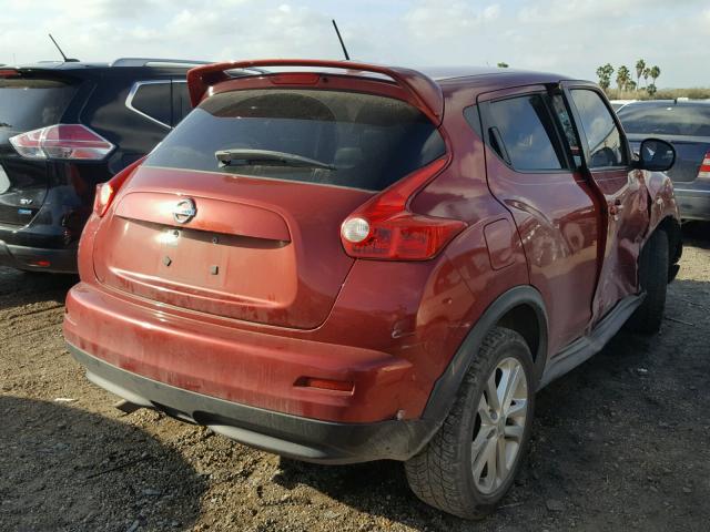 JN8AF5MRXCT107069 - 2012 NISSAN JUKE S RED photo 4