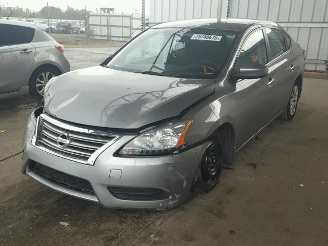 3N1AB7AP9EY220465 - 2014 NISSAN SENTRA S GRAY photo 2