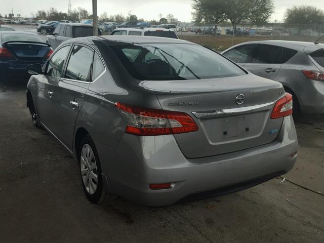 3N1AB7AP9EY220465 - 2014 NISSAN SENTRA S GRAY photo 3