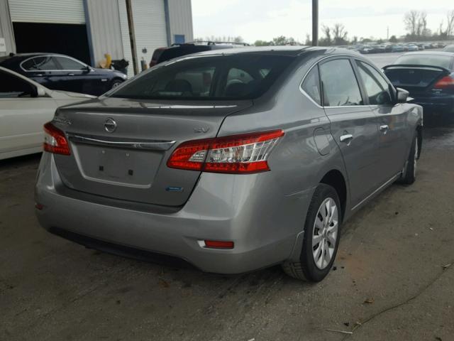 3N1AB7AP9EY220465 - 2014 NISSAN SENTRA S GRAY photo 4