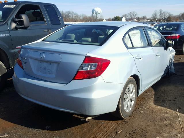 19XFB2F50CE325231 - 2012 HONDA CIVIC LX BLUE photo 4