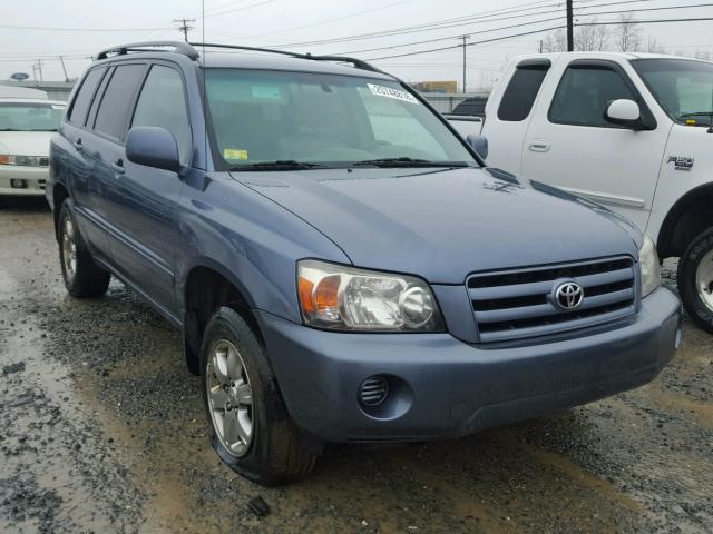 JTEHD21AX60040889 - 2006 TOYOTA HIGHLANDER BLUE photo 1